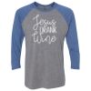 Unisex Triblend Three-Quarter Raglan T-Shirt Thumbnail