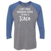 Unisex Triblend Three-Quarter Raglan T-Shirt Thumbnail