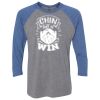 Unisex Triblend Three-Quarter Raglan T-Shirt Thumbnail