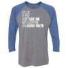 Unisex Triblend Three-Quarter Raglan T-Shirt Thumbnail