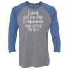 Unisex Triblend Three-Quarter Raglan T-Shirt Thumbnail