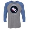 Unisex Triblend Three-Quarter Raglan T-Shirt Thumbnail