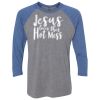 Unisex Triblend Three-Quarter Raglan T-Shirt Thumbnail