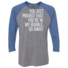 Unisex Triblend Three-Quarter Raglan T-Shirt Thumbnail