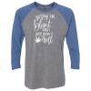 Unisex Triblend Three-Quarter Raglan T-Shirt Thumbnail