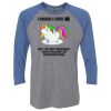 Unisex Triblend Three-Quarter Raglan T-Shirt Thumbnail