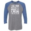 Unisex Triblend Three-Quarter Raglan T-Shirt Thumbnail