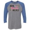 Unisex Triblend Three-Quarter Raglan T-Shirt Thumbnail