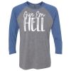 Unisex Triblend Three-Quarter Raglan T-Shirt Thumbnail