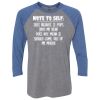 Unisex Triblend Three-Quarter Raglan T-Shirt Thumbnail