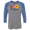 Unisex Triblend Three-Quarter Raglan T-Shirt Thumbnail