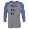 Unisex Triblend Three-Quarter Raglan T-Shirt Thumbnail