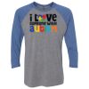 Unisex Triblend Three-Quarter Raglan T-Shirt Thumbnail