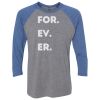 Unisex Triblend Three-Quarter Raglan T-Shirt Thumbnail