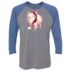 Unisex Triblend Three-Quarter Raglan T-Shirt Thumbnail