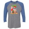 Unisex Triblend Three-Quarter Raglan T-Shirt Thumbnail