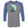 Unisex Triblend Three-Quarter Raglan T-Shirt Thumbnail