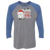 Unisex Triblend Three-Quarter Raglan T-Shirt Thumbnail