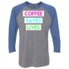 Unisex Triblend Three-Quarter Raglan T-Shirt Thumbnail