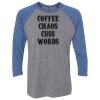 Unisex Triblend Three-Quarter Raglan T-Shirt Thumbnail