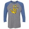 Unisex Triblend Three-Quarter Raglan T-Shirt Thumbnail