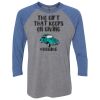 Unisex Triblend Three-Quarter Raglan T-Shirt Thumbnail