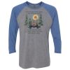 Unisex Triblend Three-Quarter Raglan T-Shirt Thumbnail