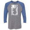 Unisex Triblend Three-Quarter Raglan T-Shirt Thumbnail