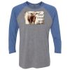 Unisex Triblend Three-Quarter Raglan T-Shirt Thumbnail