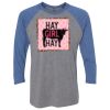 Unisex Triblend Three-Quarter Raglan T-Shirt Thumbnail