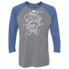 Unisex Triblend Three-Quarter Raglan T-Shirt Thumbnail