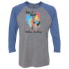 Unisex Triblend Three-Quarter Raglan T-Shirt Thumbnail