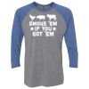 Unisex Triblend Three-Quarter Raglan T-Shirt Thumbnail