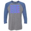 Unisex Triblend Three-Quarter Raglan T-Shirt Thumbnail