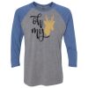 Unisex Triblend Three-Quarter Raglan T-Shirt Thumbnail