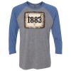 Unisex Triblend Three-Quarter Raglan T-Shirt Thumbnail