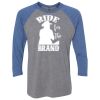 Unisex Triblend Three-Quarter Raglan T-Shirt Thumbnail