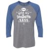 Unisex Triblend Three-Quarter Raglan T-Shirt Thumbnail