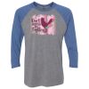 Unisex Triblend Three-Quarter Raglan T-Shirt Thumbnail