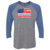 Unisex Triblend Three-Quarter Raglan T-Shirt Thumbnail