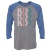 Unisex Triblend Three-Quarter Raglan T-Shirt Thumbnail