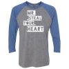 Unisex Triblend Three-Quarter Raglan T-Shirt Thumbnail