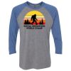 Unisex Triblend Three-Quarter Raglan T-Shirt Thumbnail