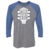 Unisex Triblend Three-Quarter Raglan T-Shirt Thumbnail