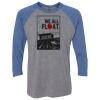 Unisex Triblend Three-Quarter Raglan T-Shirt Thumbnail