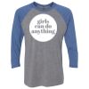 Unisex Triblend Three-Quarter Raglan T-Shirt Thumbnail