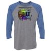 Unisex Triblend Three-Quarter Raglan T-Shirt Thumbnail