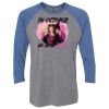 Unisex Triblend Three-Quarter Raglan T-Shirt Thumbnail