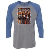 Unisex Triblend Three-Quarter Raglan T-Shirt Thumbnail