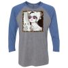 Unisex Triblend Three-Quarter Raglan T-Shirt Thumbnail